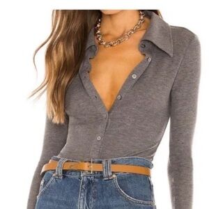 Song of Style Viola Bodysuit, NWT, XS, Grey